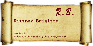 Rittner Brigitta névjegykártya
